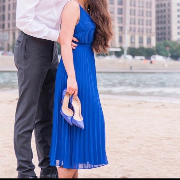 Laundry by Shelli Segal Pleated chiffon midi Dress - Picture 4 of 4